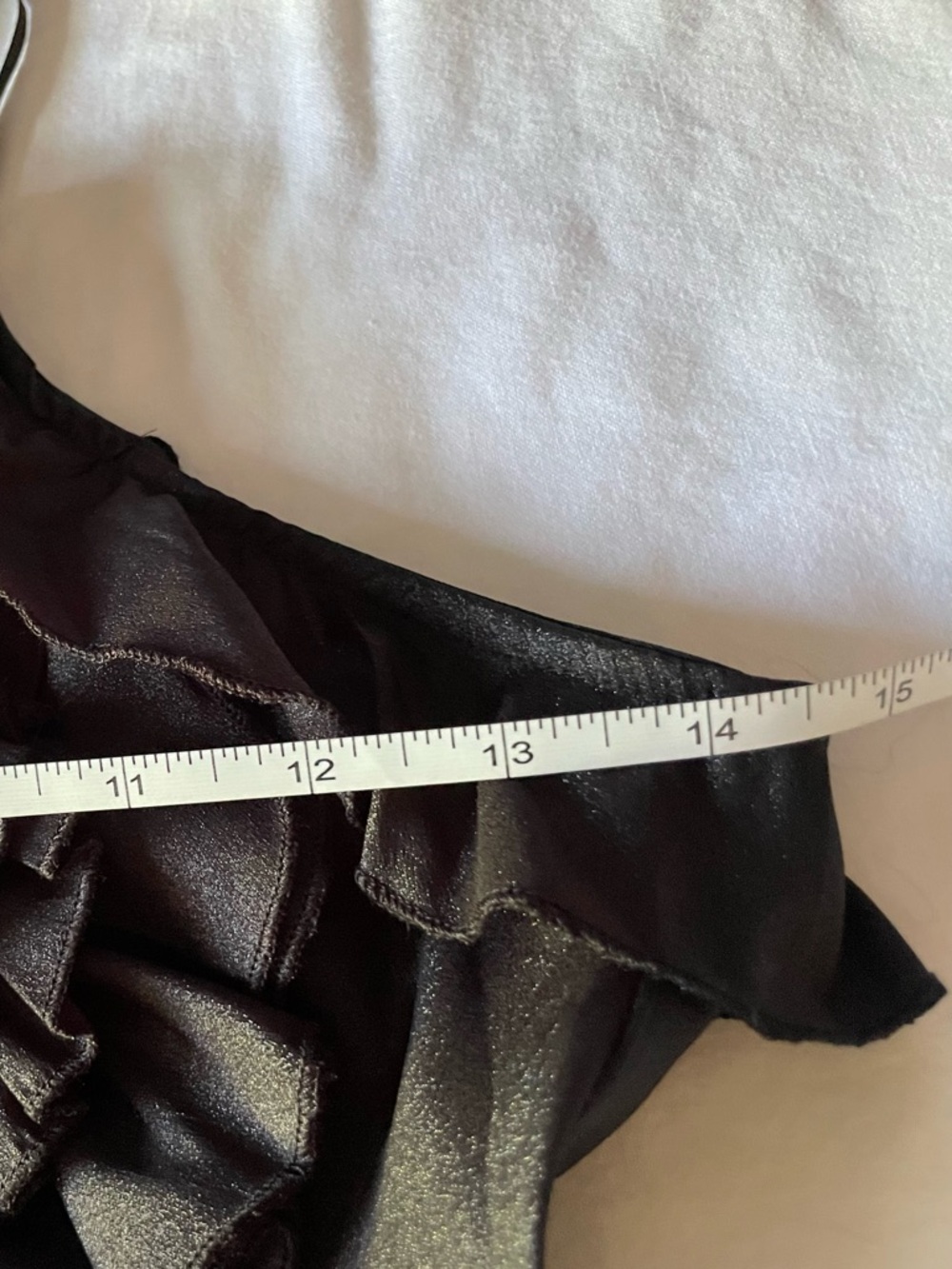 Vintage 90’s Club Black Ruffle Flower Halter Women’s Top - Picture 7 of 9